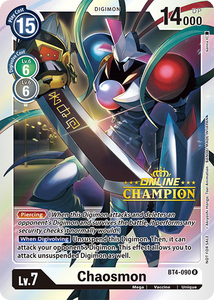 Chaosmon [BT4-090] (Online Champion) [Great Legend Promos]