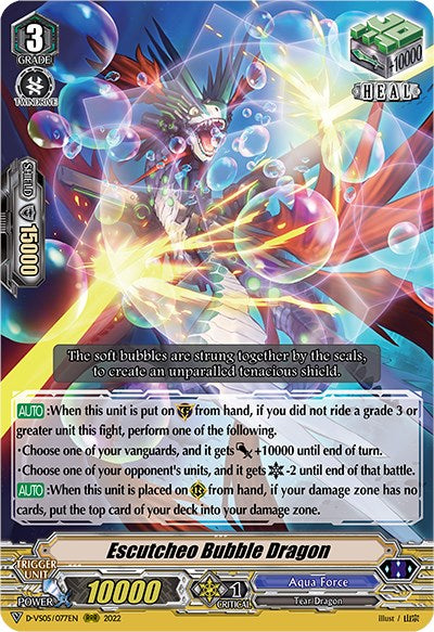 Escutcheo Bubble Dragon (D-VS05/077EN) [V Clan Collection Vol.5]