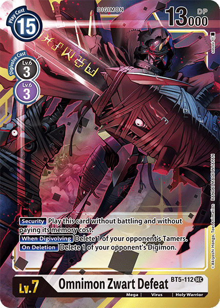 Omnimon Zwart Defeat [BT5-112] (Alternate Art) [Battle of Omni]