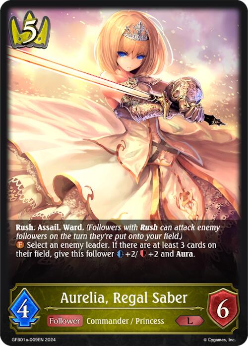 Aurelia, Regal Saber (GFB01a-009EN) [Gloryfinder Bundle 01: Guide to Glory]