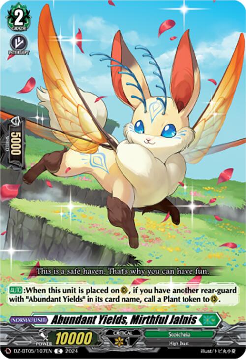 Abundant Yields, Mirthful Jalnis (DZ-BT05/107EN) [Omniscient Awakening]