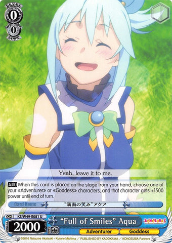 "Full of Smiles" Aqua (KS/W49-E081 U) [KonoSuba]