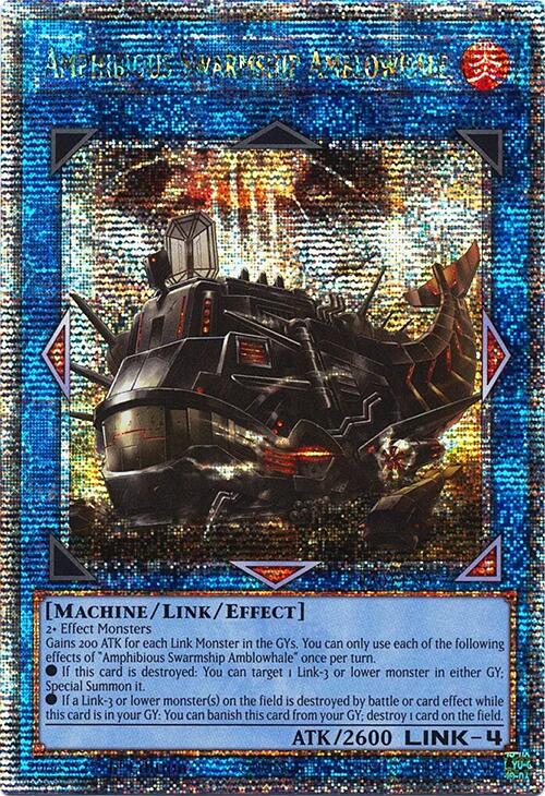 Amphibious Swarmship Amblowhale [RA04-EN077] Quarter Century Secret Rare