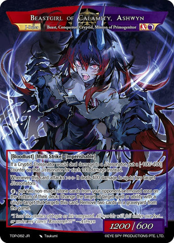 Ashwyn, Commander of Darkest Fires // Beastgirl of Calamity, Ashwyn (TOP-062 JR) [Ten Oaths of Protopaterpolis' War]