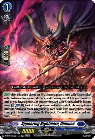 Appearing Nightmare, Dimmea (DZ-BT08/024EN) [Knights 0f Rebirth]