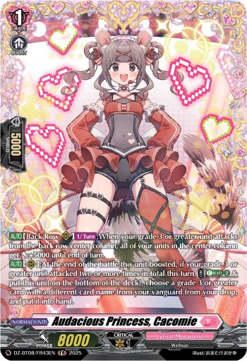 Audacious Princess, Cacomie (DZ-BT08/FR43EN) [Knights 0f Rebirth]