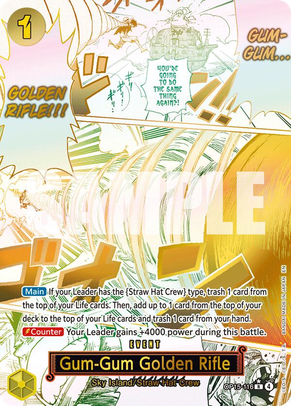 Gum-Gum Golden Rifle (Alternate Art) [Adventure on Kami's Island]