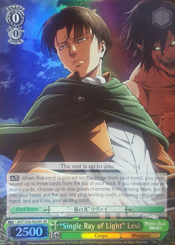 "Single Ray of Light" Levi (AOT/S50-E029S SR) [Attack on Titan Vol. 2]