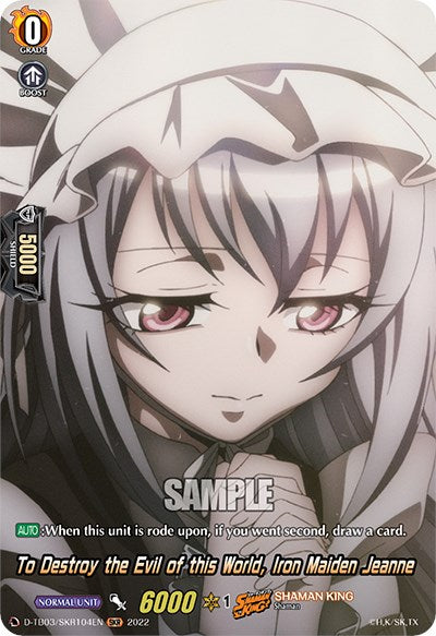 To Destroy the Evil of this World, Iron Maiden Jeanne (D-TB03/SKR104EN) [Shaman King]