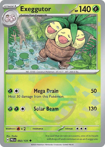 Exeggutor (002/131) (Poke Ball Pattern) [Scarlet & Violet: Prismatic Evolutions]