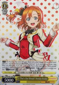 "That's Our Miracle" Honoka Kosaka (LL/EN-W01-001 RR) [Love Live! DX]