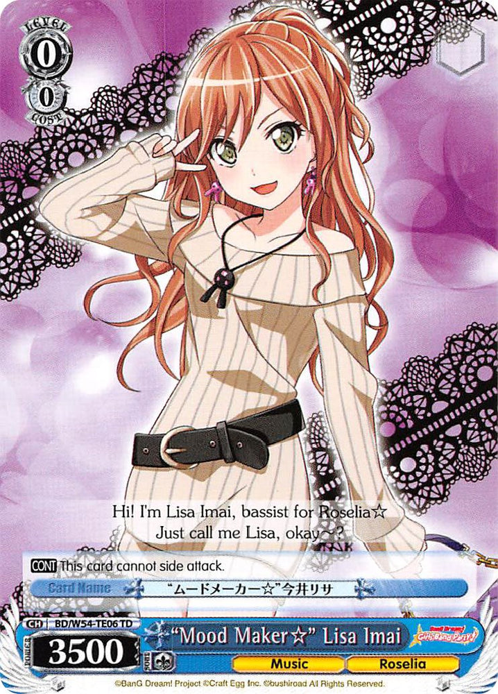 "Mood Maker" Lisa Imai (BD/W54-TE06 TD) [BanG Dream! Girls Band Party!]