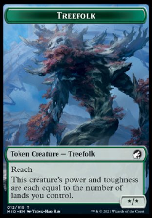 Treefolk Token [Innistrad: Midnight Hunt Tokens]