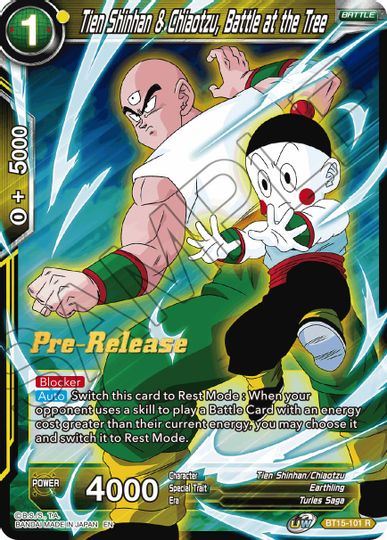 Tien Shinhan & Chiaotzu, Battle at the Tree (BT15-101) [Saiyan Showdown Prerelease Promos]